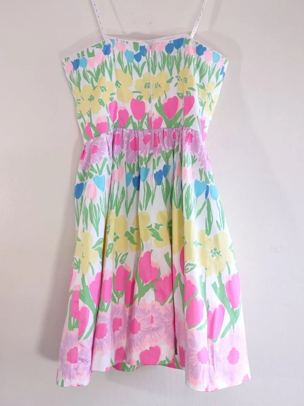 🌷 Lilly Pulitzer Payton Strapless Floral Dress Colorful Tulips Size 2 - Picture 9 of 14